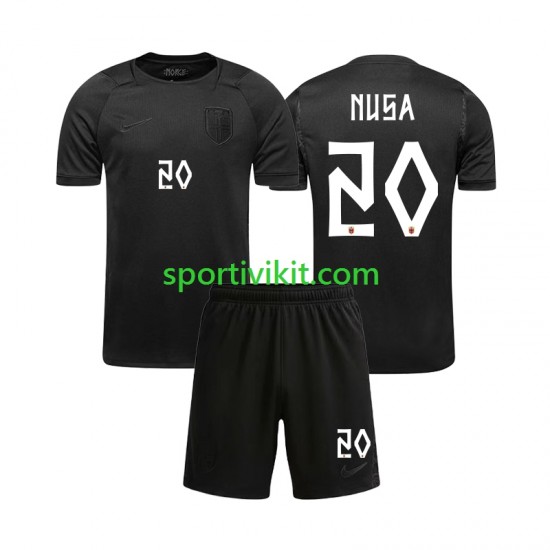 Completo da calcio Bambini Norvegia Antonio NUSA 20 World Cup Maglia Seconda 2026 Manica Corta