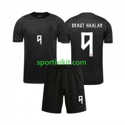Completo da calcio Bambini Norvegia Braut Haaland 9 World Cup Maglia Seconda 2026 Manica Corta