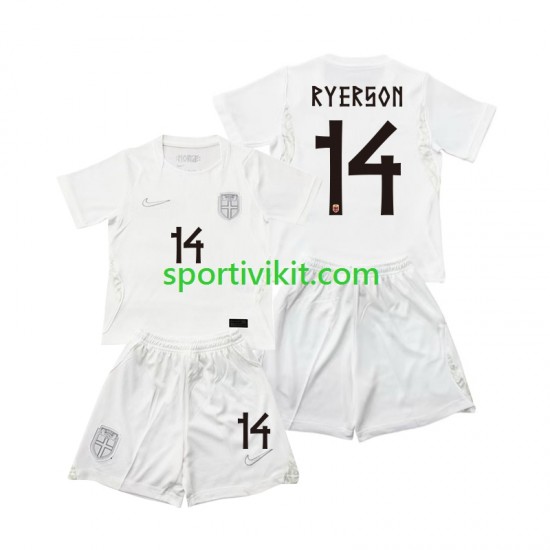 Completo da calcio Bambini Norvegia Julian Ryerson 14 World Cup Maglia Terza 2026 Manica Corta