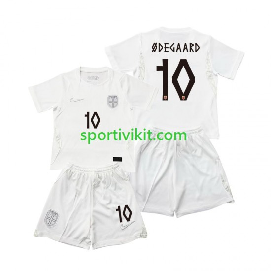 Completo da calcio Bambini Norvegia Martin Odegaard 10 World Cup Maglia Terza 2026 Manica Corta