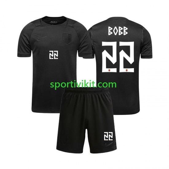 Completo da calcio Bambini Norvegia Oscar Bobb 22 World Cup Maglia Seconda 2026 Manica Corta