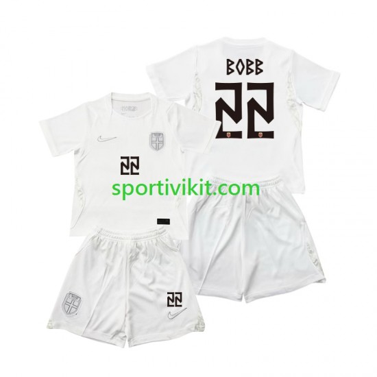 Completo da calcio Bambini Norvegia Oscar Bobb 22 World Cup Maglia Terza 2026 Manica Corta