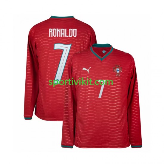 Portogallo Cristiano Ronaldo 7 World Cup Uomo Maglia Prima 2026 Manica Lunga