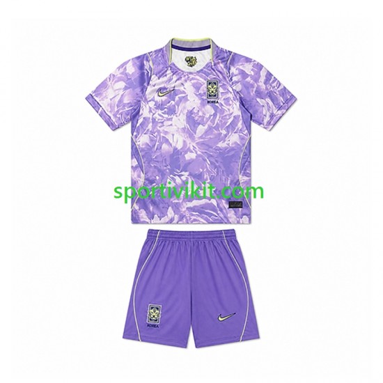 Completo da calcio Bambini Corea del Sud World Cup Maglia Seconda 2026 Manica Corta