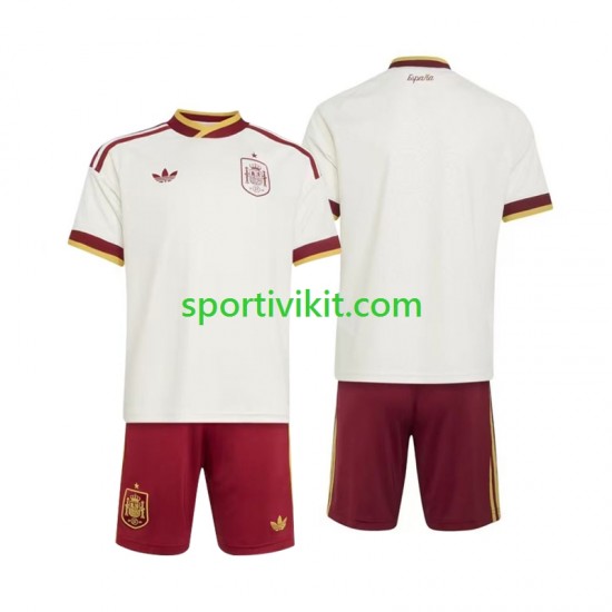 Completo da calcio Bambini Spagna World Cup Maglia Seconda 2026 Manica Corta