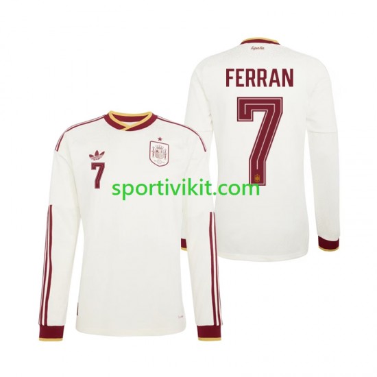 Spagna Ferran Torres 7 World Cup Uomo Maglia Seconda 2026 Manica Lunga