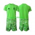 Completo da calcio Bambini Spagna Portiere 6th Green color World Cup Maglia 2026 Manica Corta