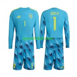 Completo da calcio Bambini Spagna Portiere David Raya 1 World Cup Maglia Prima 2026 Manica Lunga