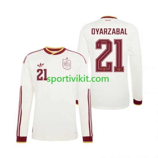 Spagna Mikel Oyarzabal 21 World Cup Uomo Maglia Seconda 2026 Manica Lunga