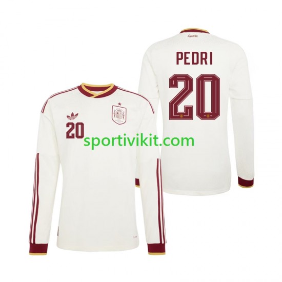 Spagna Pedri 20 World Cup Uomo Maglia Seconda 2026 Manica Lunga