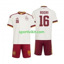Completo da calcio Bambini Spagna Rodri 16 World Cup Maglia Seconda 2026 Manica Corta