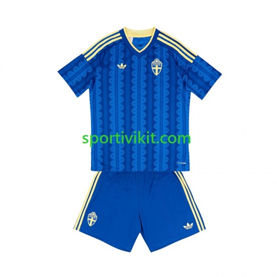 Completo da calcio Bambini Svezia World Cup Maglia Seconda 2026 Manica Corta