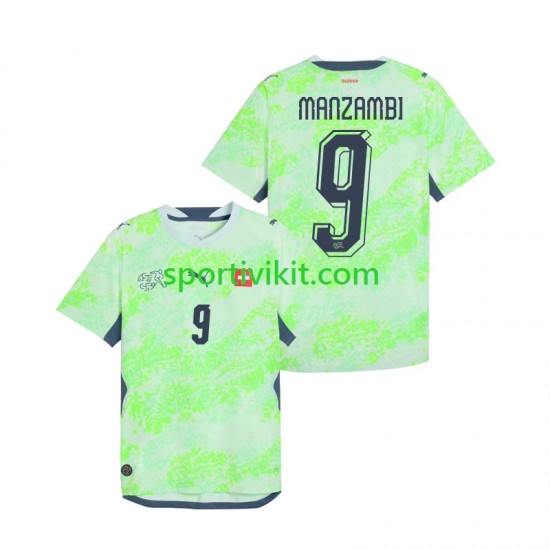 Svizzera Johan Manzambi 9 World Cup Uomo Maglia Seconda 2026 Manica Corta