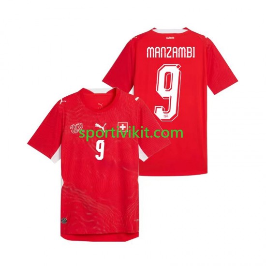 Svizzera Johan Manzambi 9 World Cup Uomo Maglia Prima 2026 Manica Corta