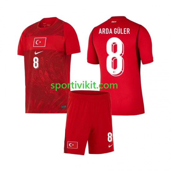 Completo da calcio Bambini Turchia Arda Guler 8 World Cup Maglia Prima 2026 Manica Corta