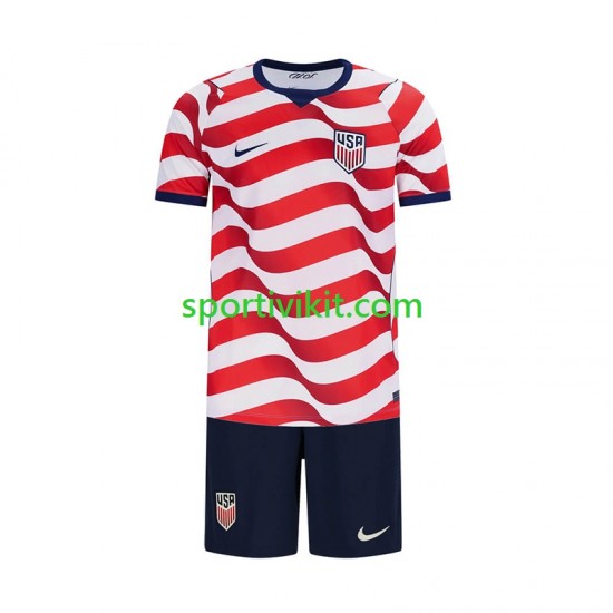 Completo da calcio Bambini Stati Uniti World Cup Maglia Prima 2026 Manica Corta