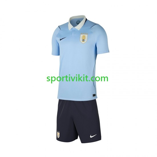 Completo da calcio Bambini Uruguay World Cup Maglia Prima 2026 Manica Corta