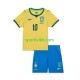 Completo da calcio Bambini Brasile Vinicius Junior 10 World Cup Maglia Prima 2026 Manica Corta
