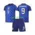 Completo da calcio Bambini Croazia Andrej Kramaric 9 World Cup Maglia Seconda 2026 Manica Corta