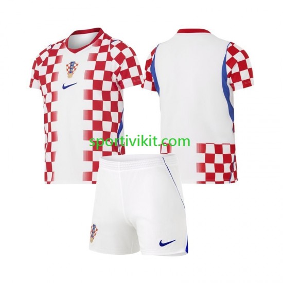Completo da calcio Bambini Croazia World Cup Maglia Prima 2026 Manica Corta