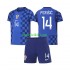 Completo da calcio Bambini Croazia Ivan Perisic 14 World Cup Maglia Seconda 2026 Manica Corta