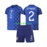 Completo da calcio Bambini Croazia Josip Stanisic 2 World Cup Maglia Seconda 2026 Manica Corta