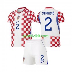 Completo da calcio Bambini Croazia Josip Stanisic 2 World Cup Maglia Prima 2026 Manica Corta
