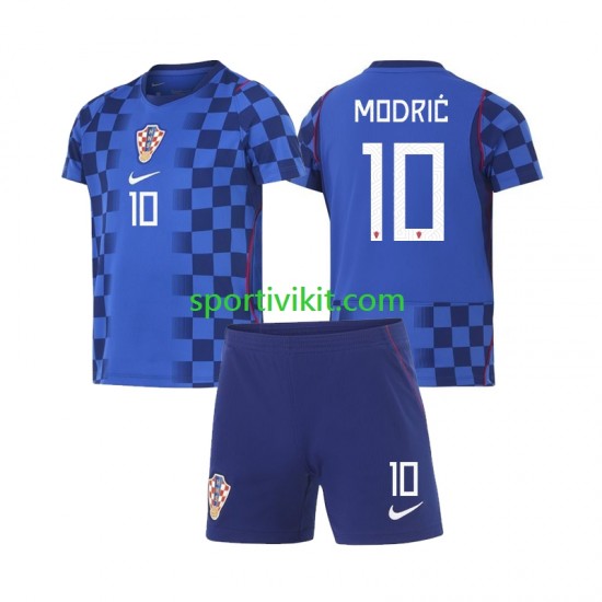 Completo da calcio Bambini Croazia Modrić Luka 10 World Cup Maglia Seconda 2026 Manica Corta