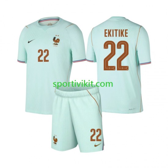 Completo da calcio Bambini Francia Hugo Ekitike 22 World Cup Maglia Seconda 2026 Manica Corta