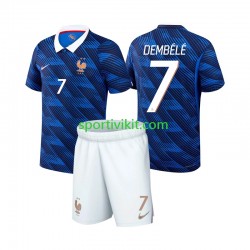 Completo da calcio Bambini Francia Ousmane Dembele 7 World Cup Maglia Prima 2026 Manica Corta