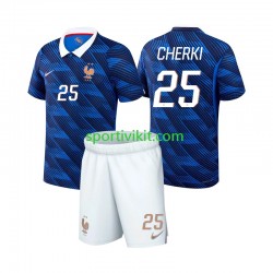 Completo da calcio Bambini Francia Rayan Cherki 25 World Cup Maglia Prima 2026 Manica Corta