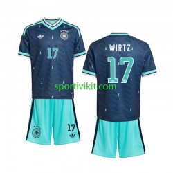 Completo da calcio Bambini Germania Florian Wirtz 17 World Cup Maglia Seconda 2026 Manica Corta