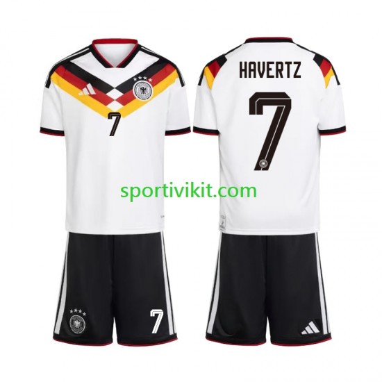 Completo da calcio Bambini Germania Kai Havertz 7 World Cup Maglia Prima 2026 Manica Corta