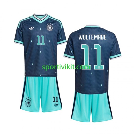 Completo da calcio Bambini Germania Nick Woltemade 11 World Cup Maglia Seconda 2026 Manica Corta