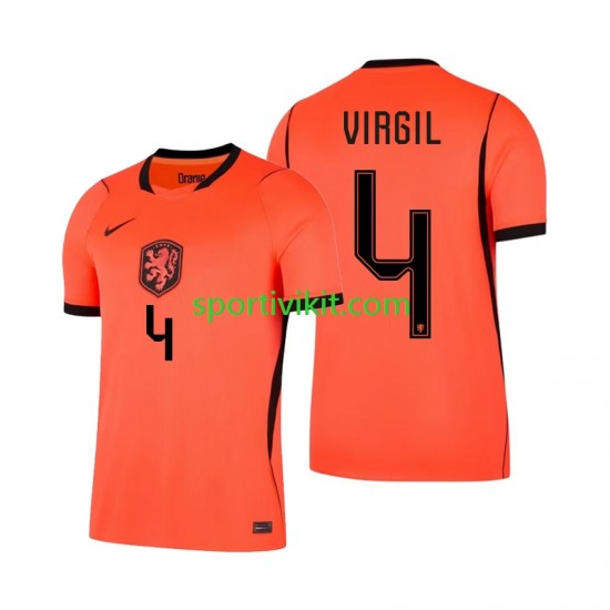 Paesi Bassi Virgil van Dijk 4 World Cup Uomo Maglia Prima 2026 Manica Corta