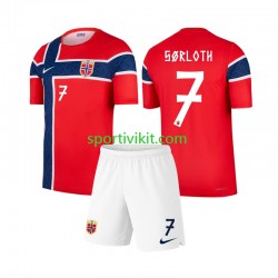 Completo da calcio Bambini Norvegia Alexander Sorloth 7 World Cup Maglia Prima 2026 Manica Corta