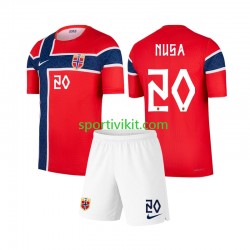 Completo da calcio Bambini Norvegia Antonio Nusa 20 World Cup Maglia Prima 2026 Manica Corta