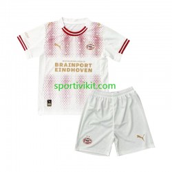 Completo da calcio Bambini PSV Eindhoven Efteling Maglia Quarto 2025-2026 Manica Corta