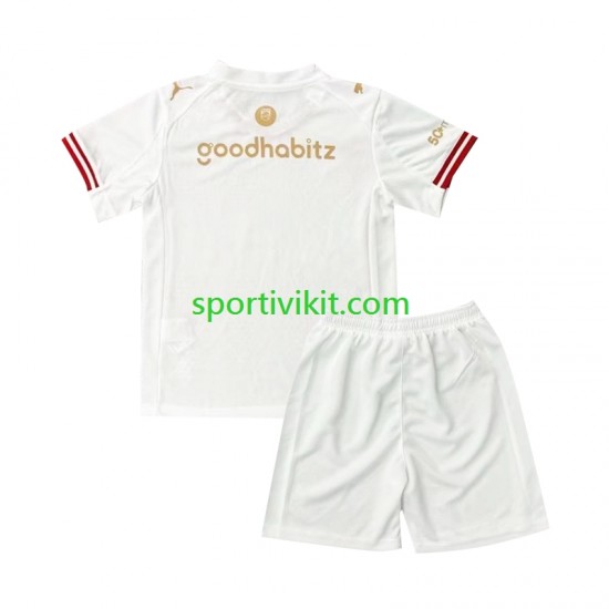 Completo da calcio Bambini PSV Eindhoven Efteling Maglia Quarto 2025-2026 Manica Corta