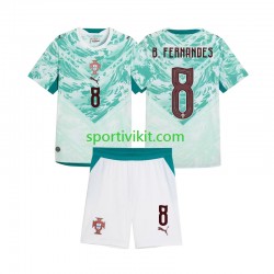 Completo da calcio Bambini Portogallo Bruno Fernandes 8 Maglia Seconda 2026 2027 Manica Corta