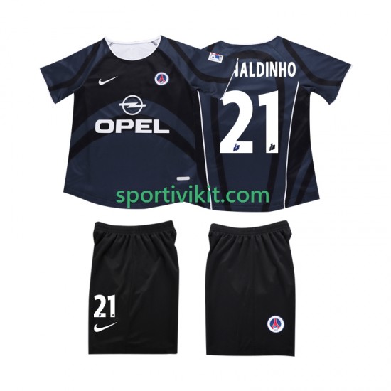 Completo da calcio Bambini AC Milan RONALDINHO 10 Retro 2002 2003 Maglia Terza Manica Corta