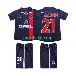 Completo da calcio Bambini AC Milan RONALDINHO 21 Retro 2001 2002 Maglia Prima Manica Corta