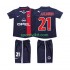Completo da calcio Bambini AC Milan RONALDINHO 21 Retro 2001 2002 Maglia Prima Manica Corta