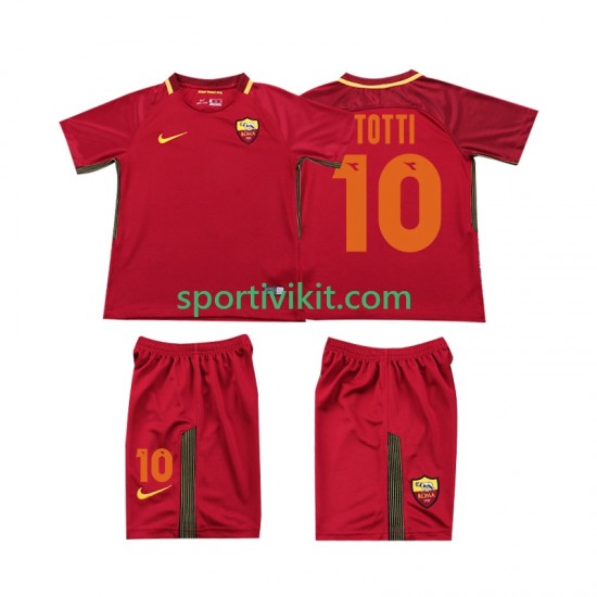 Completo da calcio Bambini AS Roma Totti 10 Retro 2017-2018 Maglia Prima Manica Corta