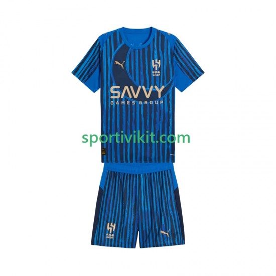 Completo da calcio Bambini Al Hilal CWC Maglia Prima 2025-2026 Manica Corta