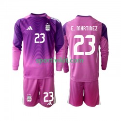 Completo da calcio Bambini Argentina Portiere Emiliano Martinez 23 Maglia Prima 2025 Manica Lunga