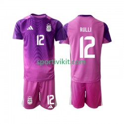 Completo da calcio Bambini Argentina Portiere Geronimo Rulli 12 Maglia Prima 2025 Manica Corta