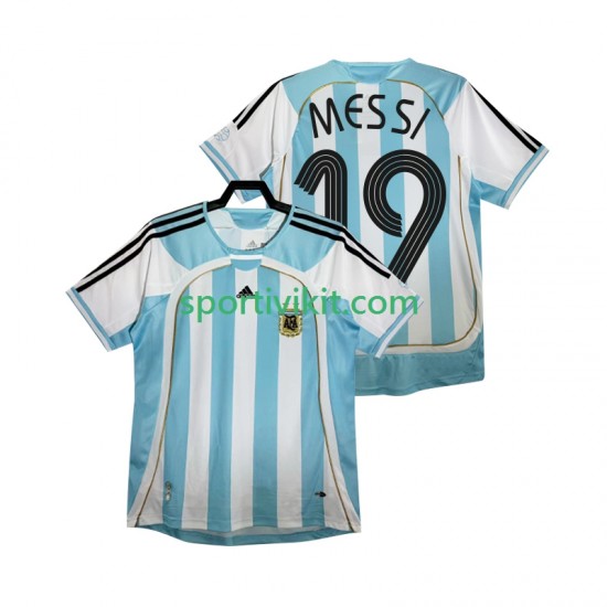 Argentina MESSI 19 Retro 2006 Uomo Maglia Prima Manica Corta