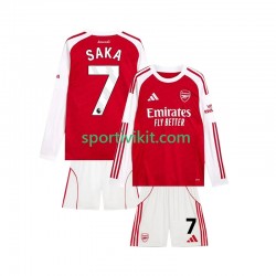 Completo da calcio Bambini Arsenal Bukayo Saka 7 Maglia Prima 2025-2026 Manica Lunga