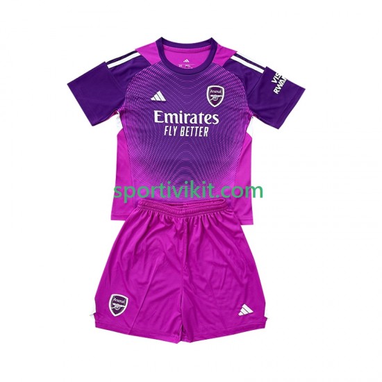 Completo da calcio Bambini Arsenal Portiere Maglia Terza 2025-2026 Manica Corta